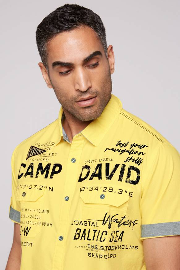 Soccx Kurzarmhemd Mit Klappentaschen Und Prints Light Lime