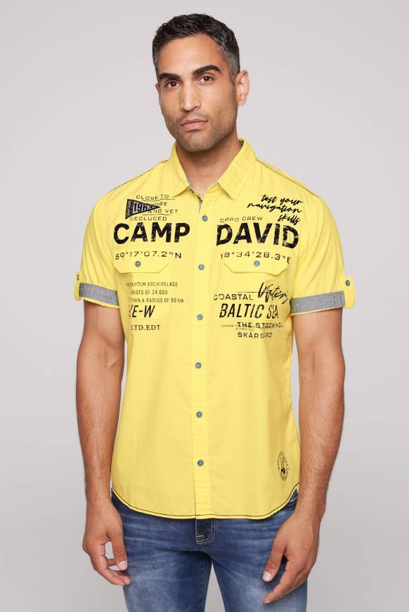 Soccx Kurzarmhemd mit Klappentaschen und Prints light lime