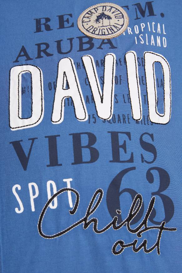 Soccx Kurzarmhemd Mit Logo Print Und Stickereien Dutch Blue L