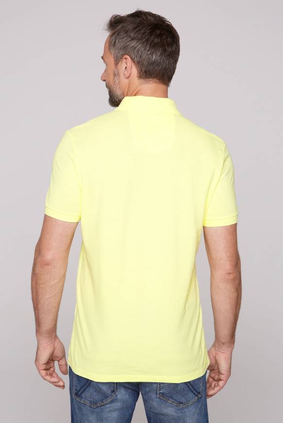 Soccx Kurzarmpolo Aus Pikee Mit Label Print Sunlight