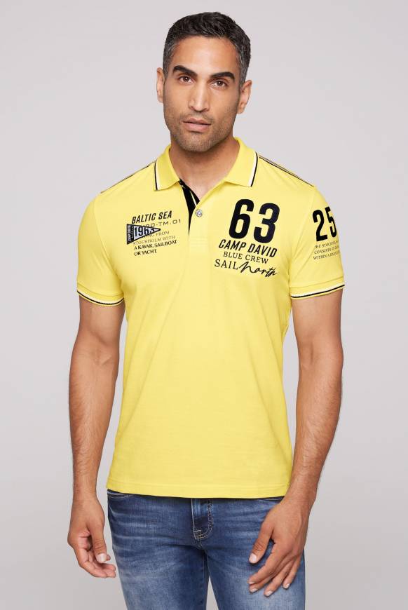 Soccx Kurzarmpolo Pikee mit Logo Artworks light lime