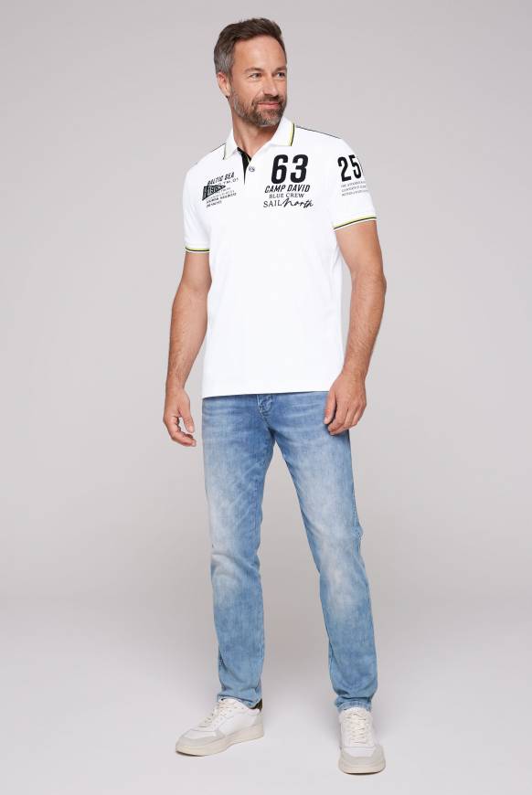 Soccx Kurzarmpolo Pikee Mit Logo Artworks Opticwhite