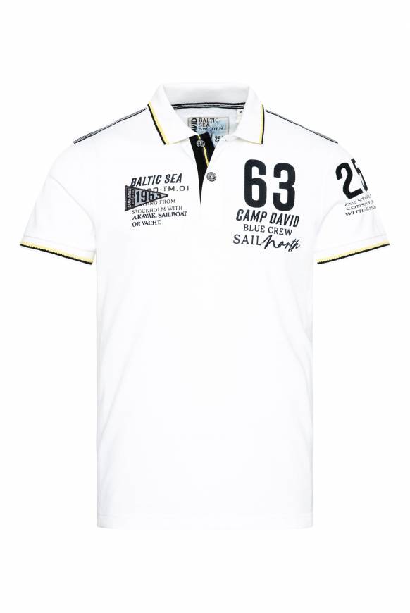 Soccx Kurzarmpolo Pikee Mit Logo Artworks Opticwhite