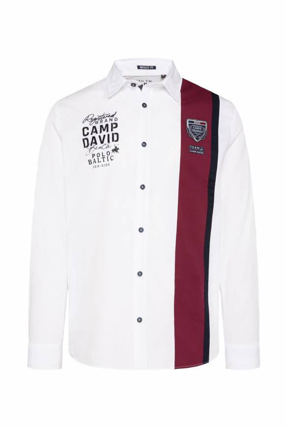 Soccx Langarmhemd Mit Color-Blocking Und Artworks Opticwhite