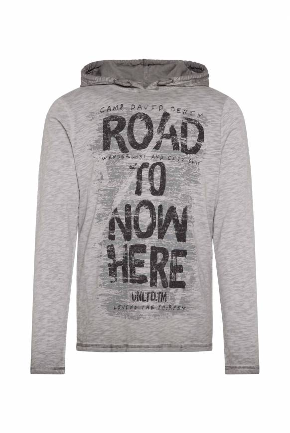 Soccx Langarmshirt Mit Kapuze Und Vintage Print Shadow