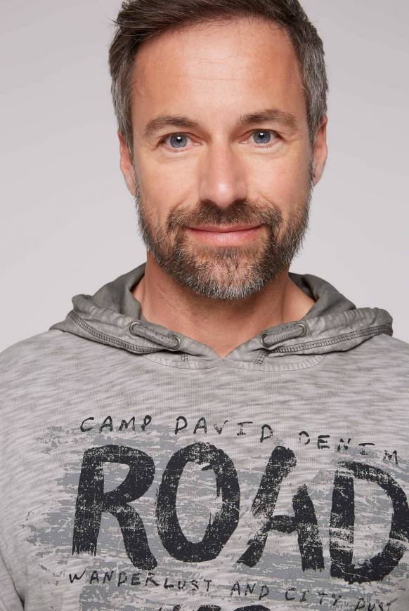 Soccx Langarmshirt Mit Kapuze Und Vintage Print Shadow