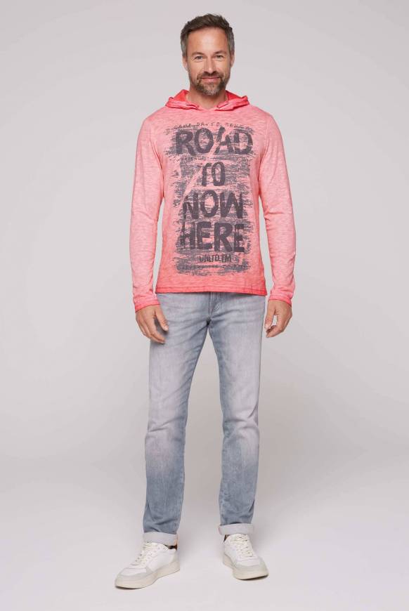 Soccx Langarmshirt Mit Kapuze Und Vintage Print Sunrise