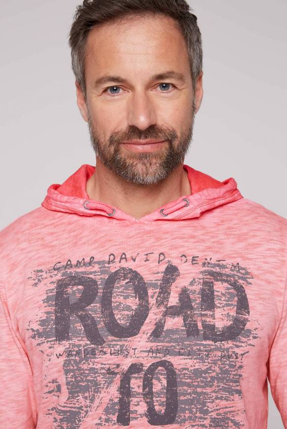 Soccx Langarmshirt Mit Kapuze Und Vintage Print Sunrise