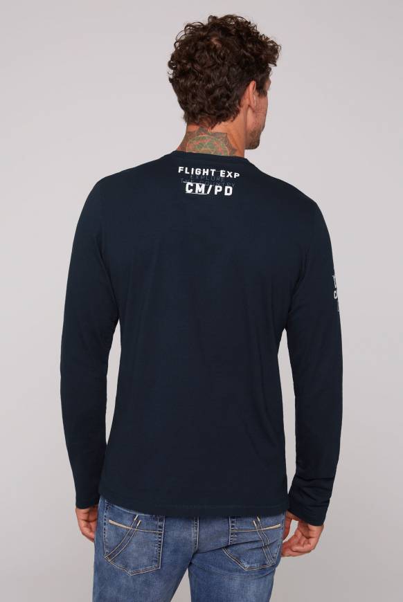 Soccx Langarmshirt Mit Label-Applikationen Blue Navy