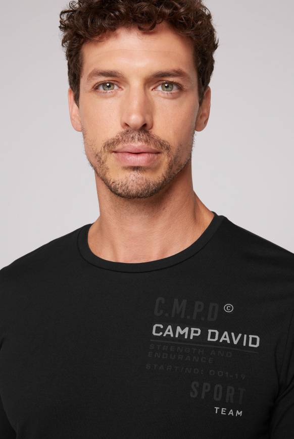 Soccx Langarmshirt Mit Reflektierendem Rücken-Print Black