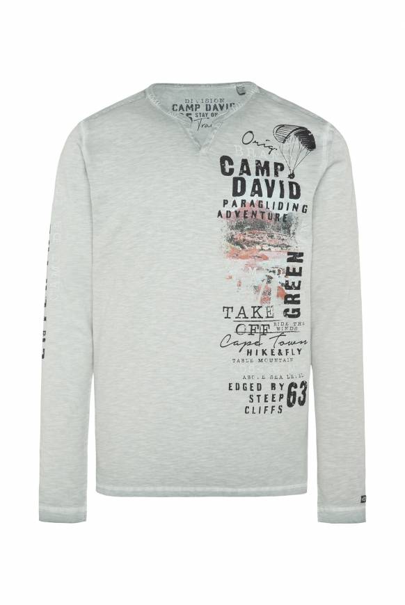 Soccx Langarmshirt Mit Twill-Patches Und Artworks Teal