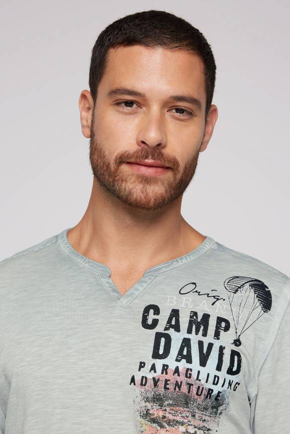 Soccx Langarmshirt Mit Twill-Patches Und Artworks Teal