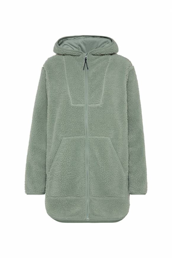Soccx Lange Kapuzenjacke Aus Teddyplüsch Muted Aqua