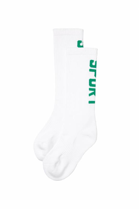 Soccx Lange Sportsocken Mit Logo, 2 Paar Opticwhite / Active Green