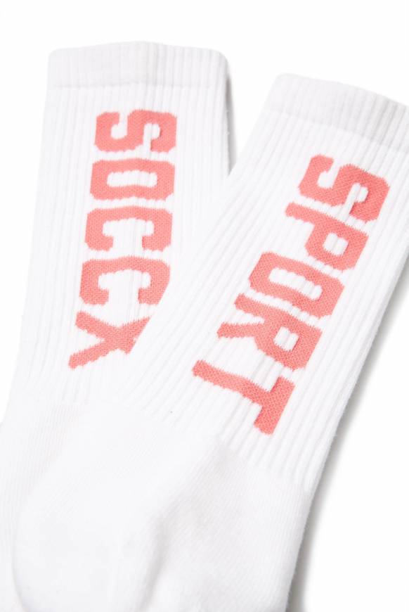 Soccx Lange Sportsocken Mit Logo, 2 Paar Opticwhite / Peachy Rose