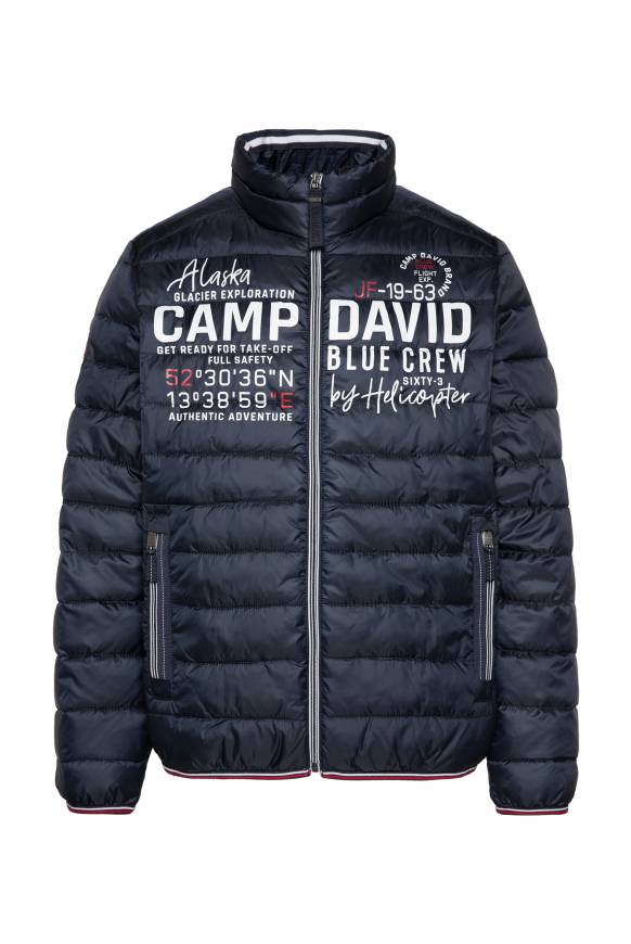 Soccx Leichte Steppjacke Mit Logo Prints Und Tapes Blue Navy 4XL