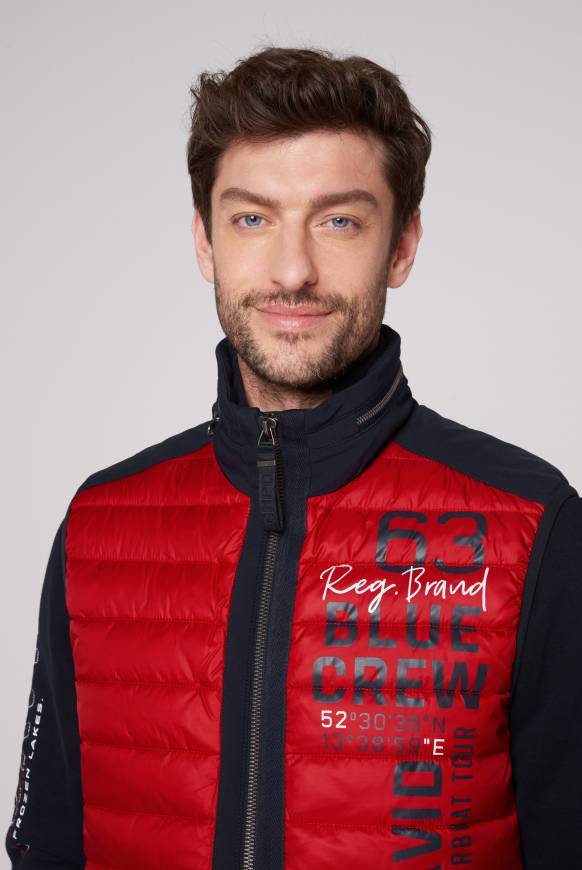 Soccx Leichte Steppweste Mit Softshell-Details Royal Red 4XL