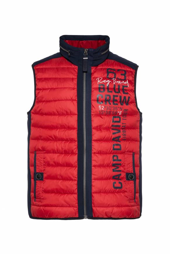 Soccx Leichte Steppweste Mit Softshell-Details Royal Red 4XL