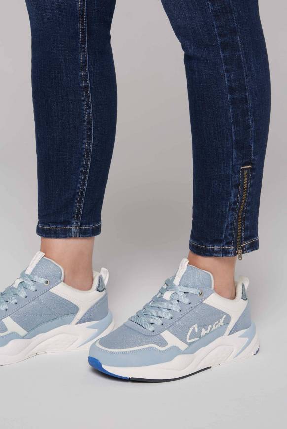 Soccx Leichter Sneaker Mit Glitter-Design Cool Blue