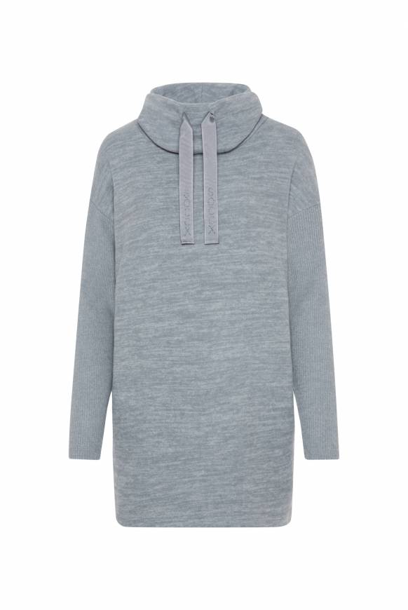 Soccx Meliertes Strickkleid Mit Rollkragen Cold Grey Melange