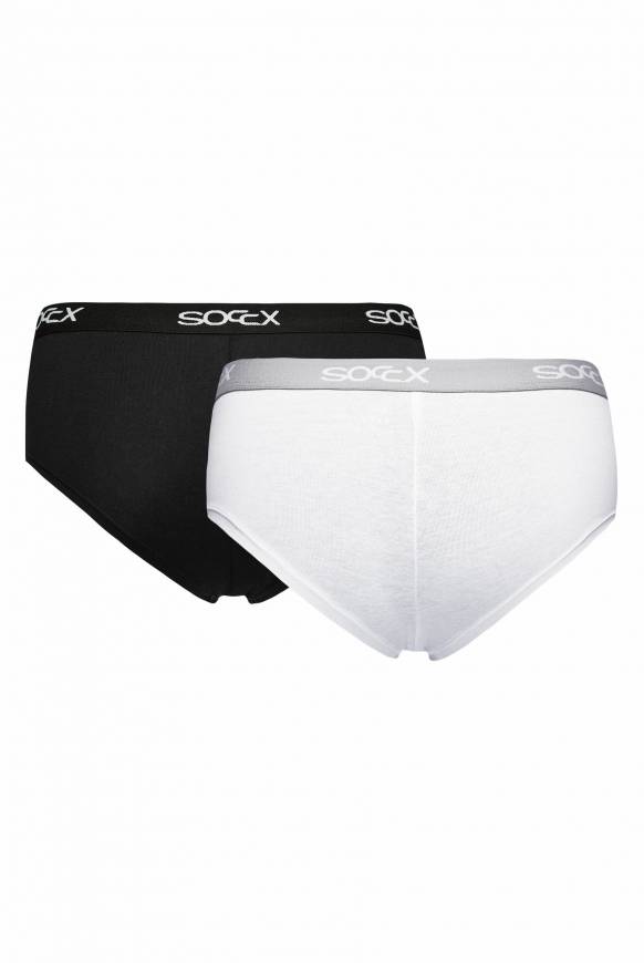Soccx Mini Shorts Mit Breitem Logo-Bund 2 Pack Black / White XS