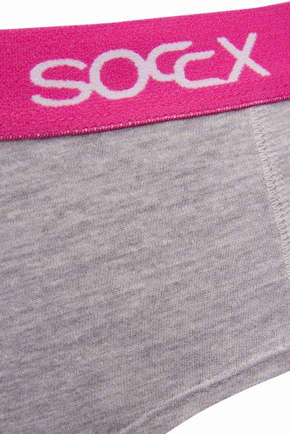 Soccx Mini Shorts Mit Breitem Logo-Bund 2 Pack Light Grey / Pink