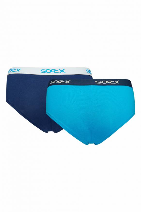 Soccx Mini Shorts Mit Breitem Logo-Bund 2 Pack Navy / Türkis
