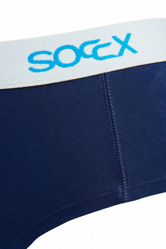 Soccx Mini Shorts Mit Breitem Logo-Bund 2 Pack Navy / Türkis