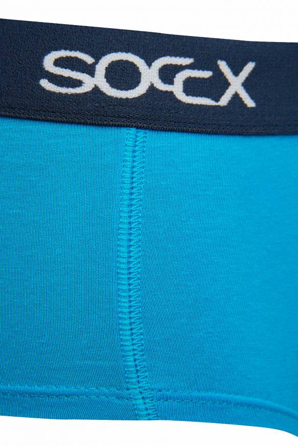 Soccx Mini Shorts Mit Breitem Logo-Bund 2 Pack Navy / Türkis