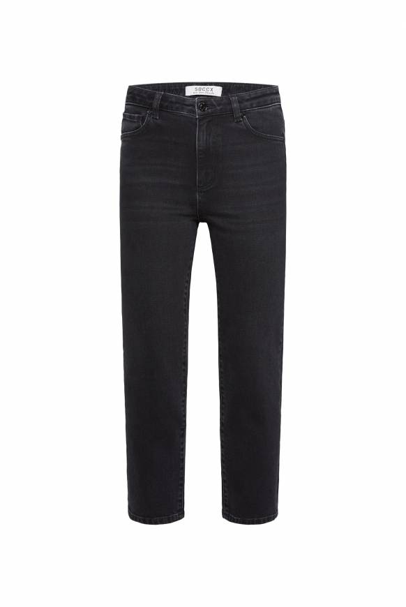 Soccx Mom Jeans LE:A Mit Used-Waschung Breezy Black