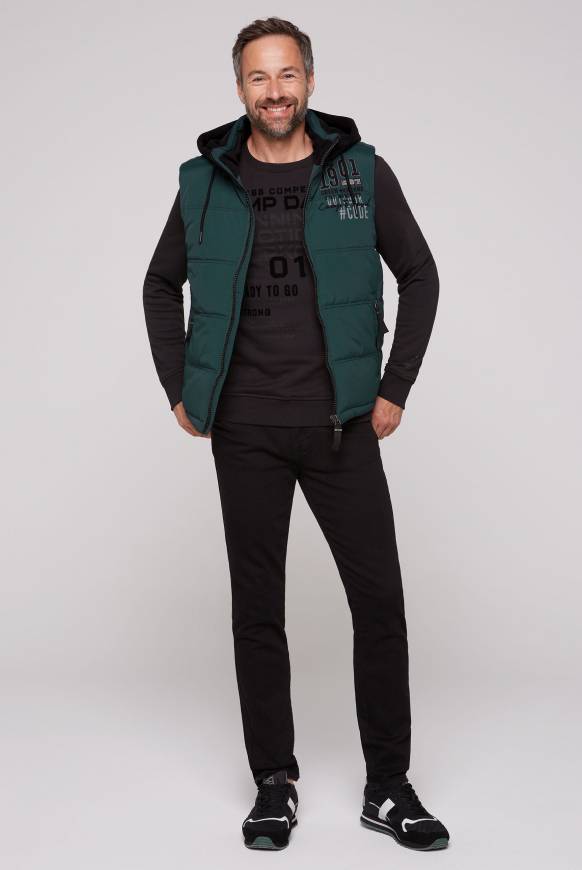 Soccx Outdoorweste Mit Abtrennbarer Sweatkapuze Deep Green