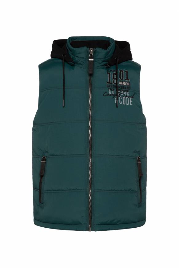 Soccx Outdoorweste Mit Abtrennbarer Sweatkapuze Deep Green