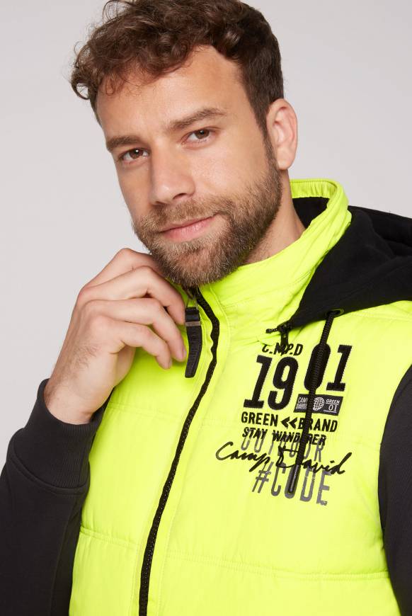 Soccx Outdoorweste Mit Abtrennbarer Sweatkapuze Neon Kiwi