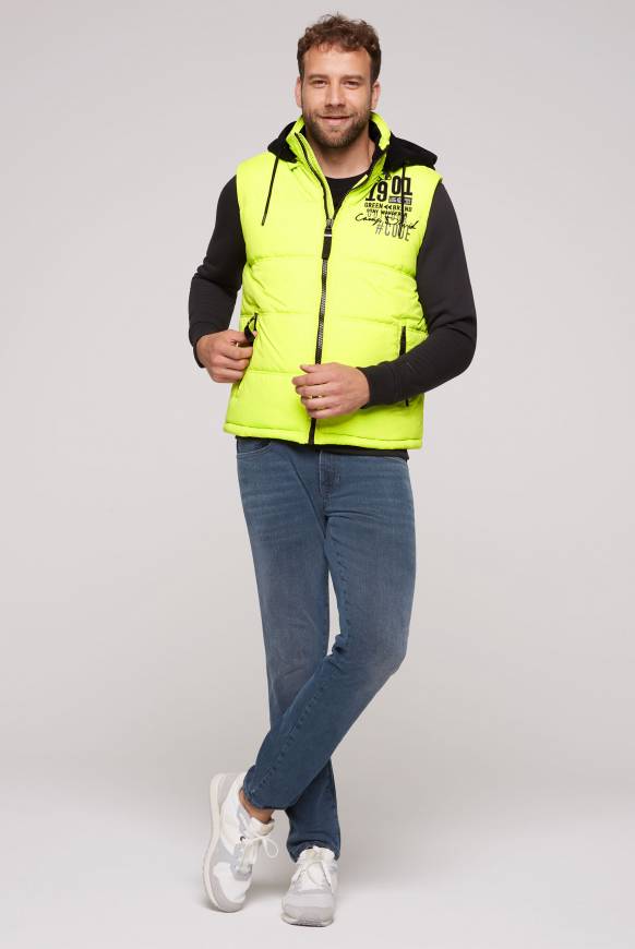 Soccx Outdoorweste Mit Abtrennbarer Sweatkapuze Neon Kiwi