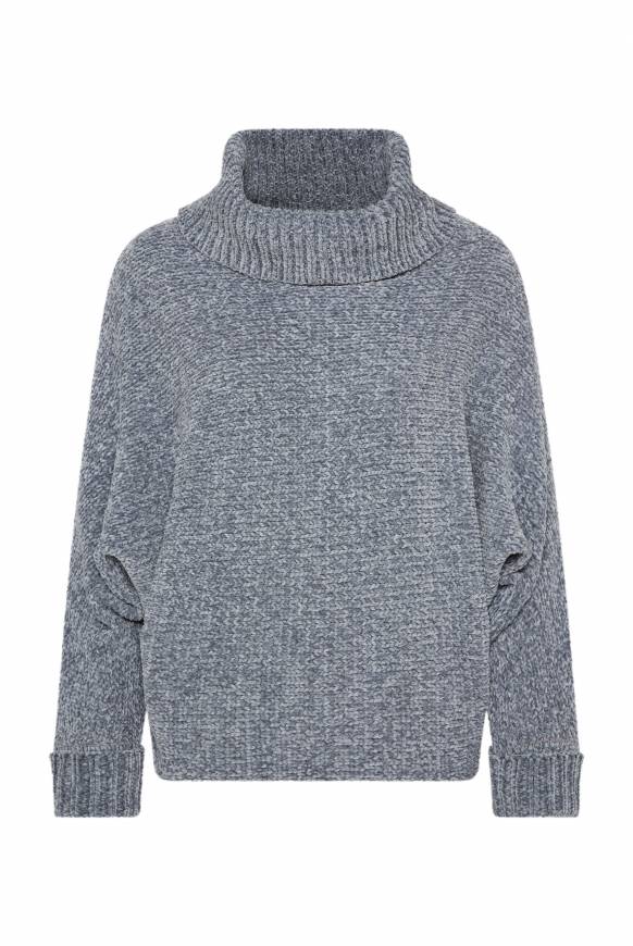 Soccx Oversized Rollkragenpullover Aus Chenille Cold Grey