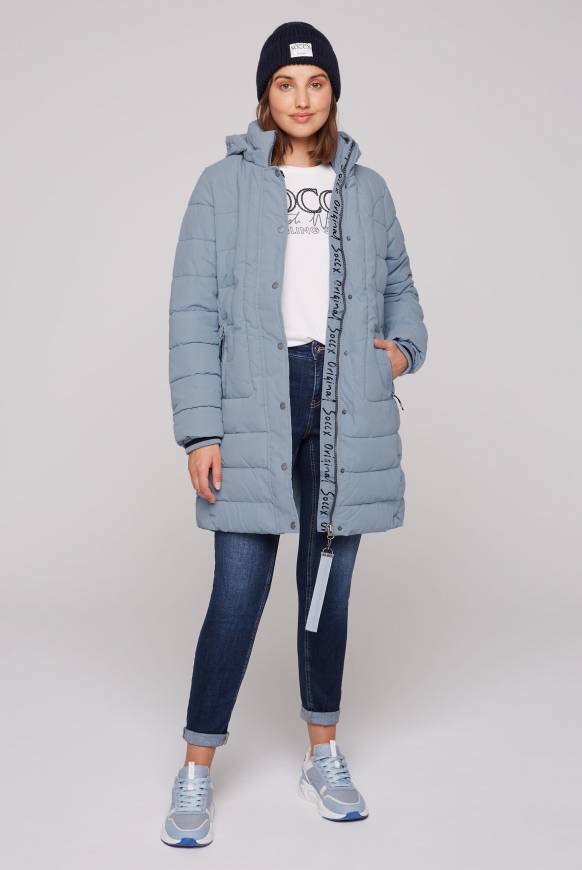 Soccx Peached Parka Mit Abtrennbarer Kapuze Cool Grey