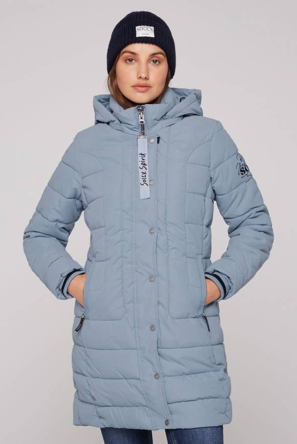 Soccx Peached Parka mit abtrennbarer Kapuze cool grey