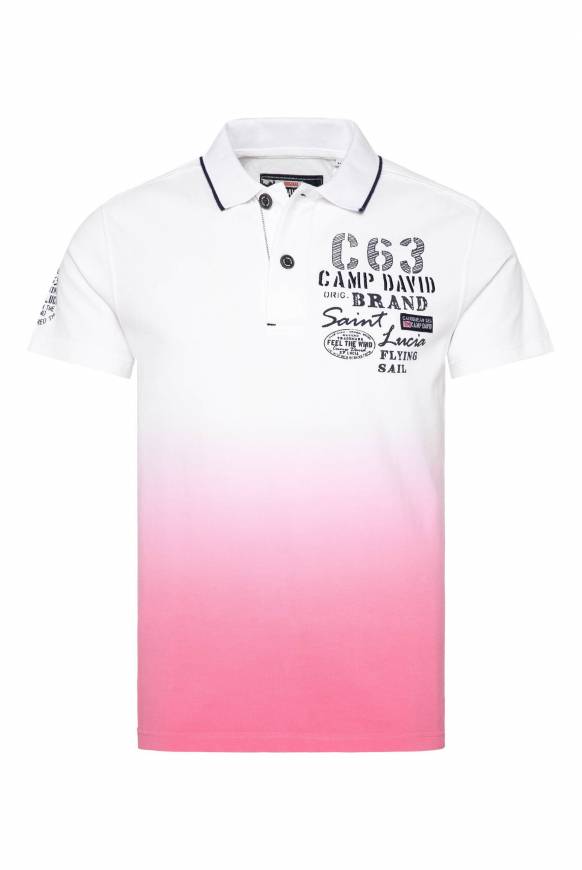 Soccx Pikee-Polo Dip Dye Mit Logo Artworks Opticwhite / Pink Punch