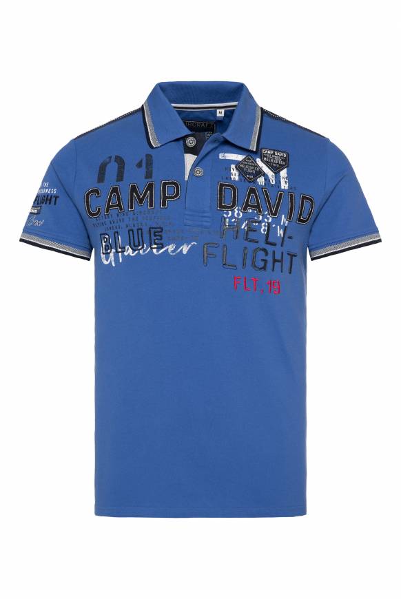 Soccx Pikee-Polo Mit Label-Applikationen Strong Blue