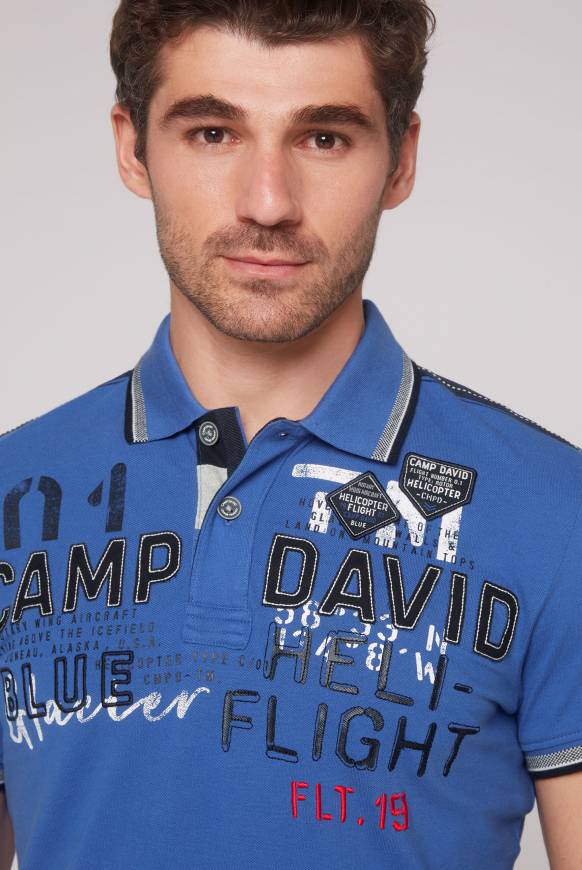 Soccx Pikee-Polo Mit Label-Applikationen Strong Blue