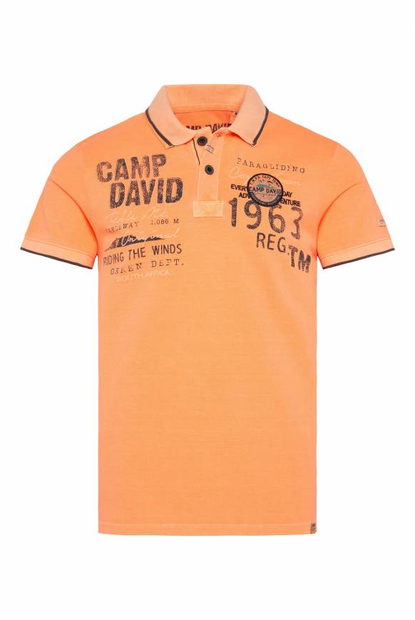 Soccx Pikee-Polo Mit Logo-Applikationen Sunrise Orange