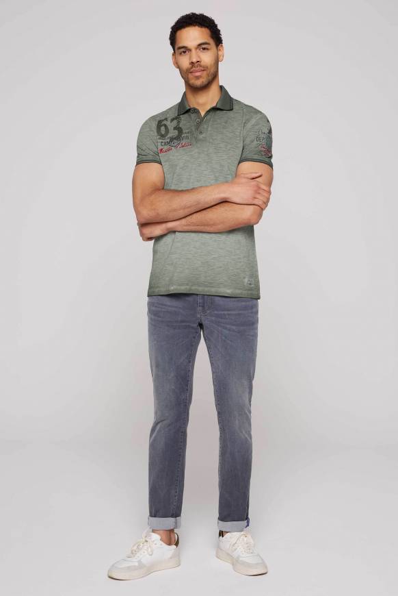 Soccx Pikee-Polo Mit Prints Und Stickereien Green Olive