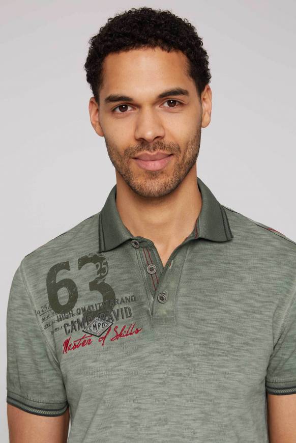 Soccx Pikee-Polo Mit Prints Und Stickereien Green Olive