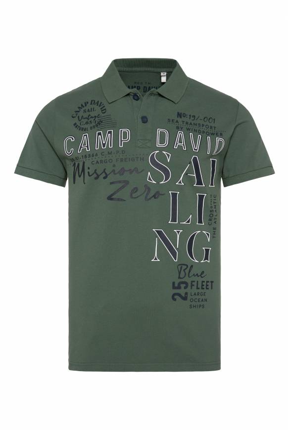 Soccx Pikee-Poloshirt Mit Sailing Print Grey Green L