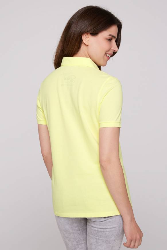 Soccx Poloshirt Aus Pikee Mit Glitter Print Sunlight