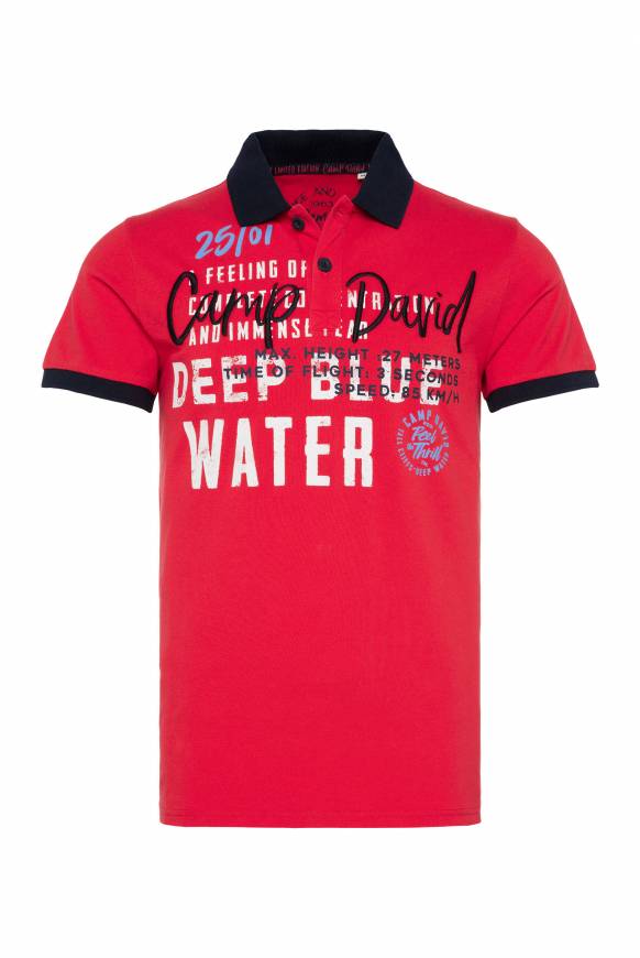 Soccx Poloshirt Aus Pikee Mit Logo Artworks Power Red M