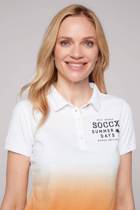 Soccx Poloshirt Dip Dye Mit Rücken-Artwork Sunstone