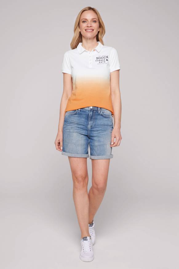 Soccx Poloshirt Dip Dye Mit Rücken-Artwork Sunstone