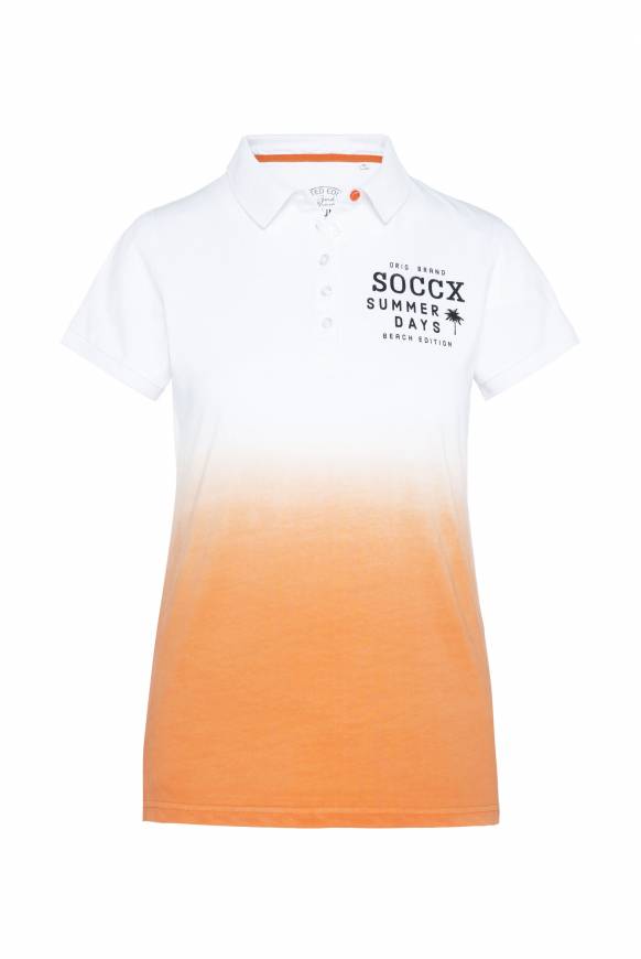 Soccx Poloshirt Dip Dye Mit Rücken-Artwork Sunstone