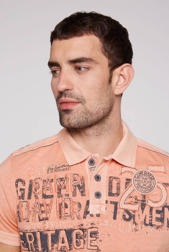 Soccx Poloshirt Mit Label-Applikationen Old Peach M